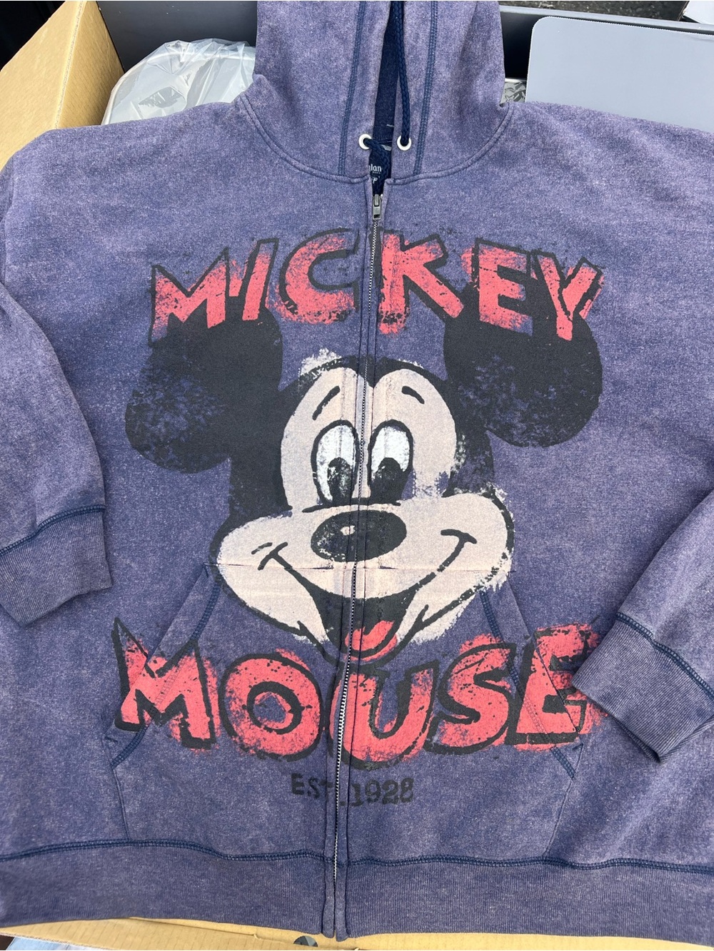 Purple Mickey Mouse Zip-Up Hoodie for Kids